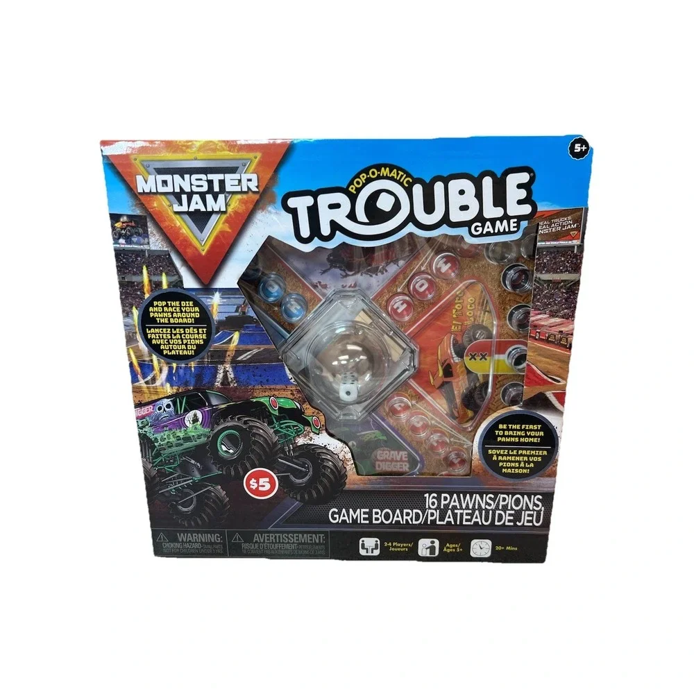 Monster Jam Trouble Pop-O-Matic Board Game 2025 • New Sealed Kids‎ Family Fun